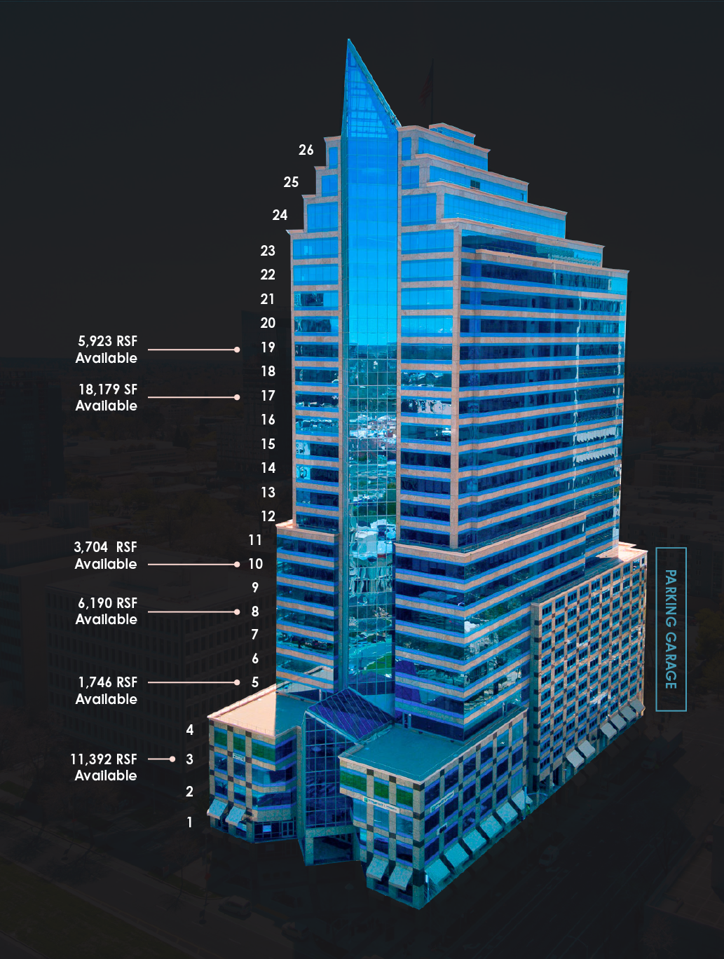 500 Capitol Mall Stacking Plan Diagram